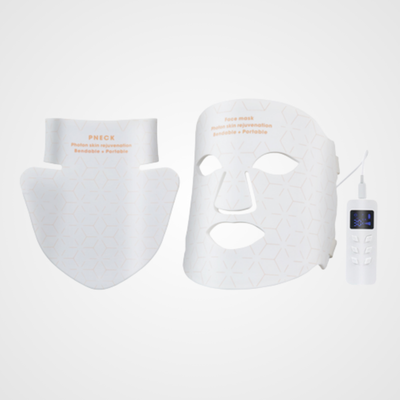 LED Face and Neck Light Therapy Mask - White