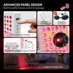 LED red panel light with features