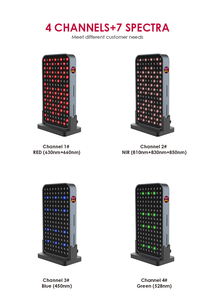 Red light therapy panel 7 wavelength